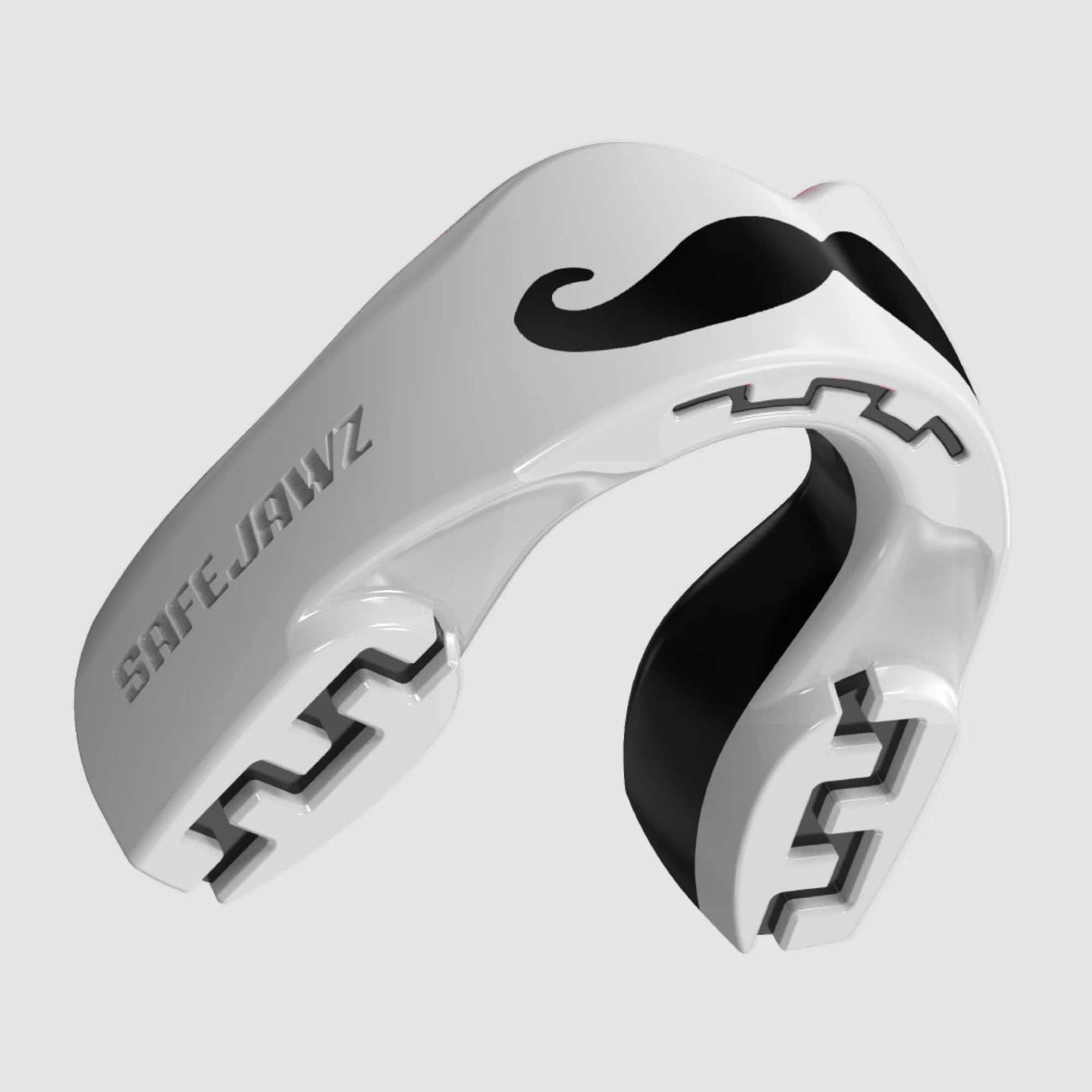 SafeJawz 'Mo' Mouth guard - Extro Series - White & Black
