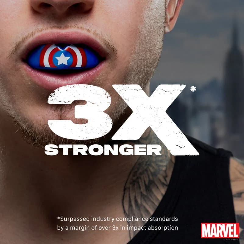 SafeJawz Marvel Captain America Mouth guard - Blue – additional SafeJawz photograph