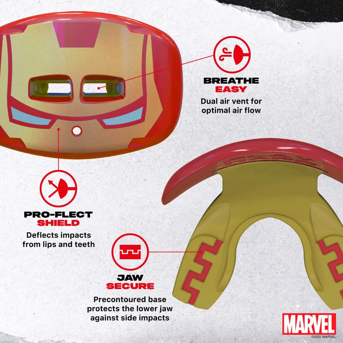 SafeJawz Marvel Lip Guard Iron Man Mouthguard – additional SafeJawz photograph