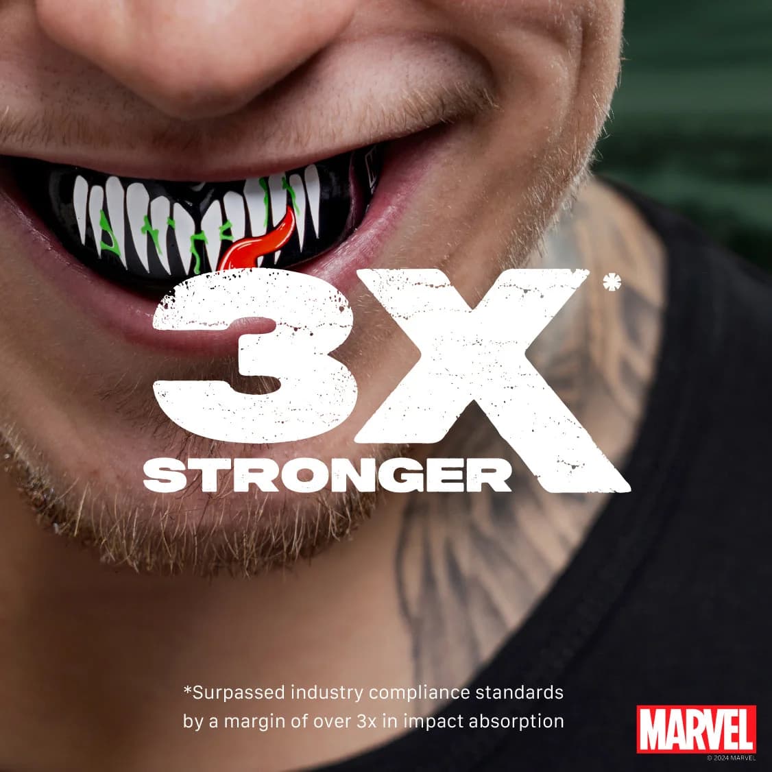 SafeJawz Marvel Venom Mouth guard - Black – additional SafeJawz photograph