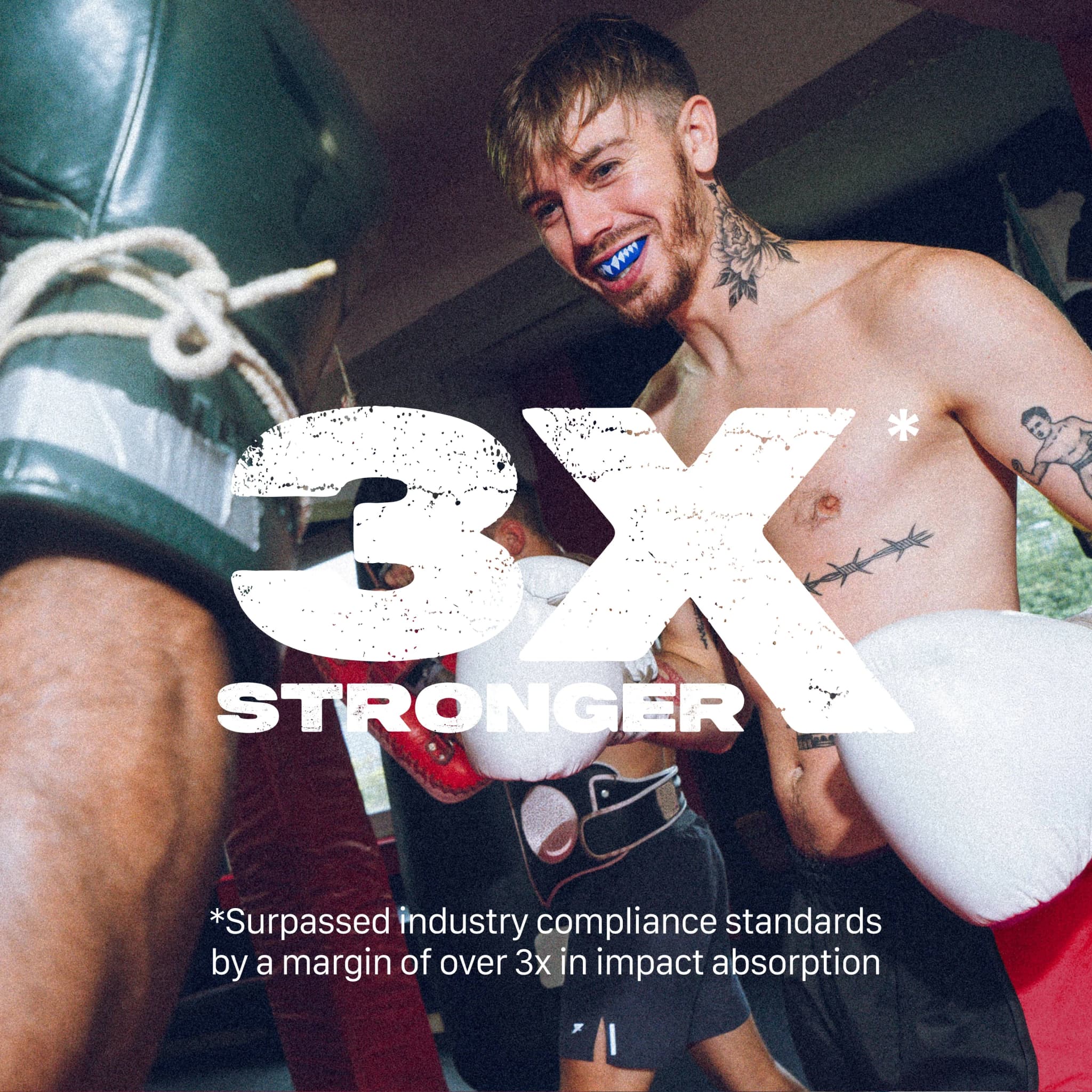 SafeJawz 'Shark' Mouth guard - Extro Series - Blue & White – additional SafeJawz photograph