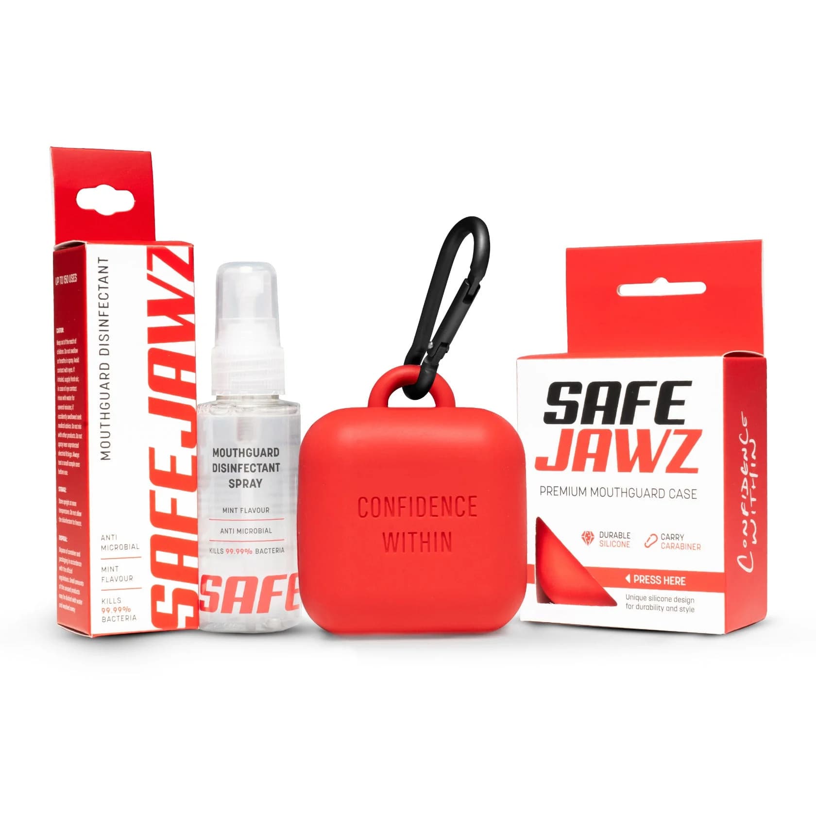 SafeJawz Care Bundle – Premium Case and Spray – original SafeJawz product photograph