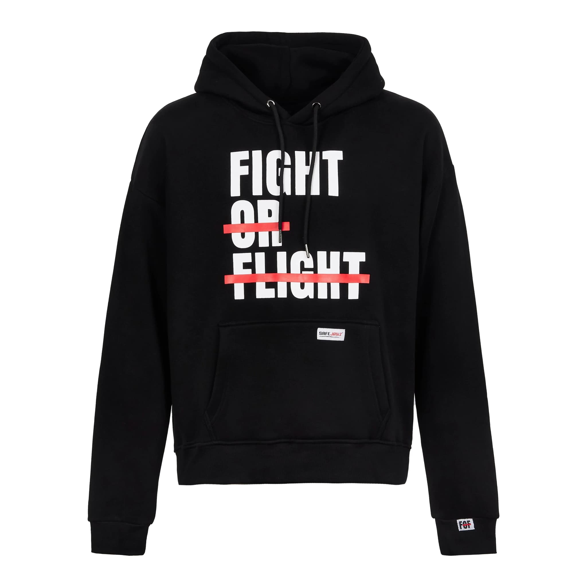 SafeJawz Fight or Flight Premium Hoodie – originalt produktbilde fra SafeJawz