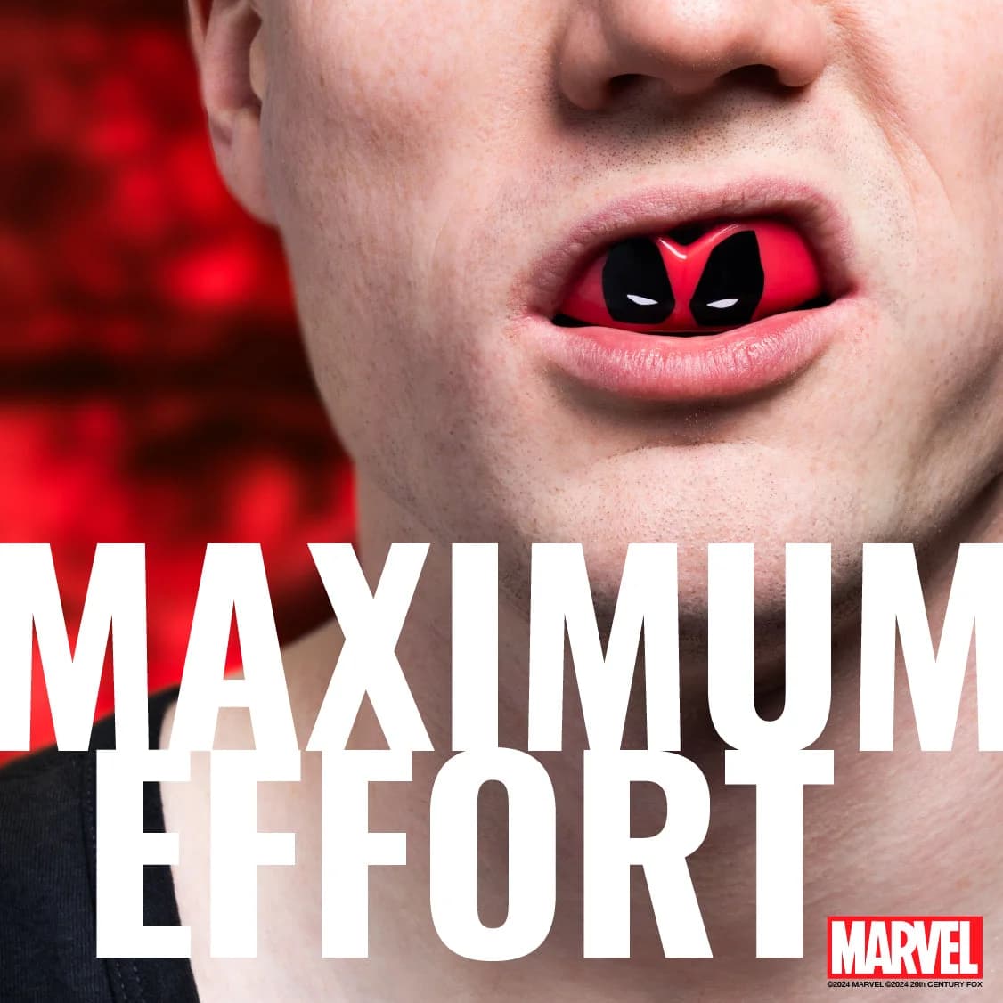 SafeJawz Marvel Deadpool tannbeskytter Adults · Red – alternativt bilde fra SafeJawz