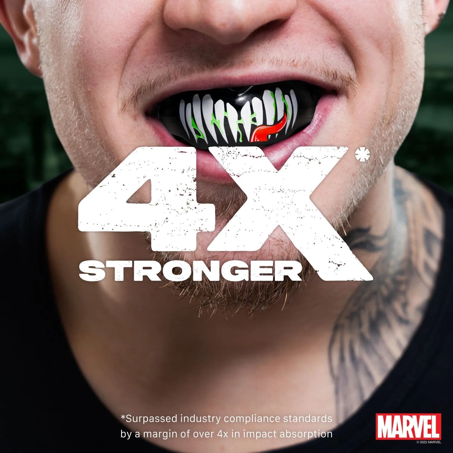SafeJawz Marvel Ortho Venom Mouth guard - Black – additional SafeJawz photograph