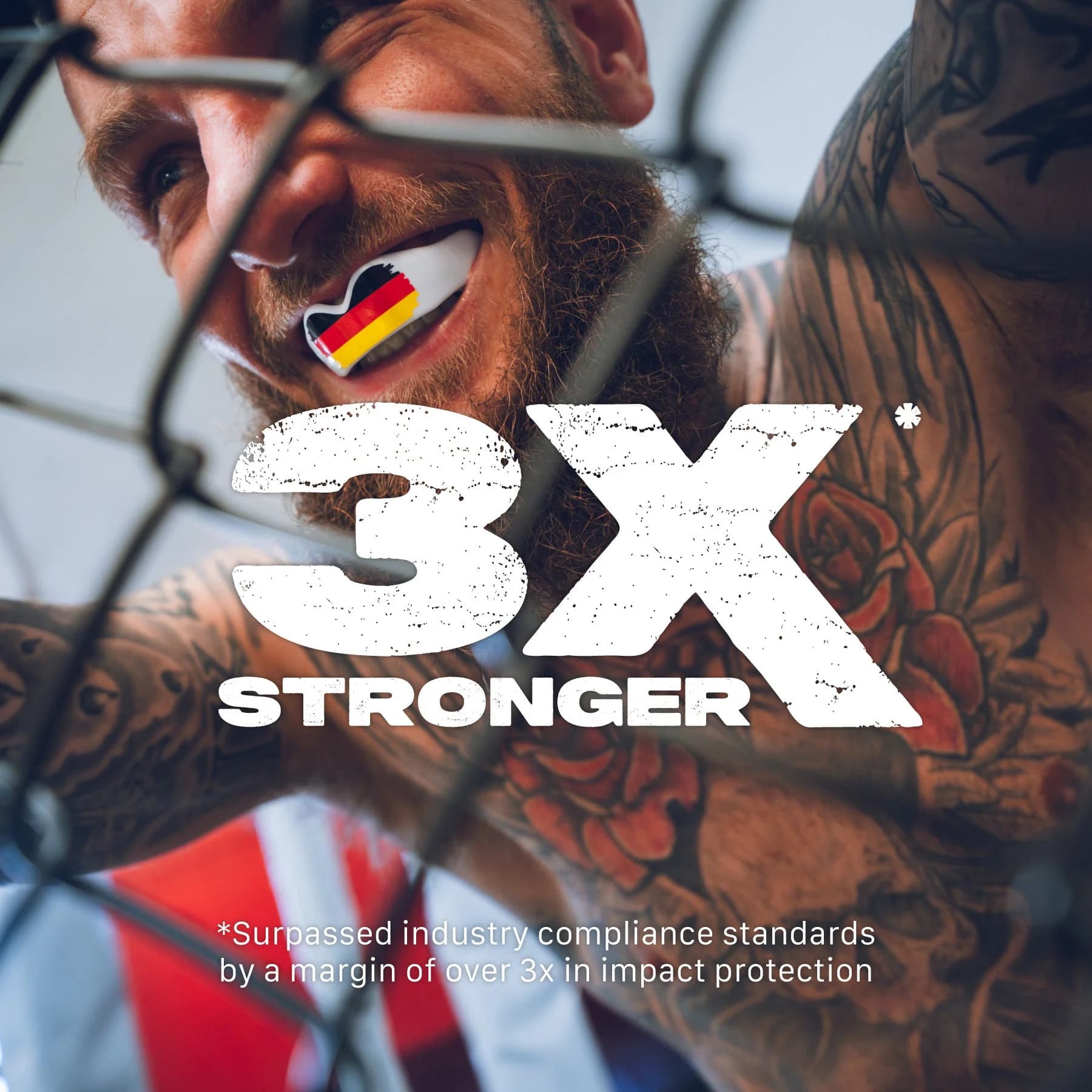 SafeJawz Extro Flags Range tannbeskytter Germany – alternativt bilde fra SafeJawz