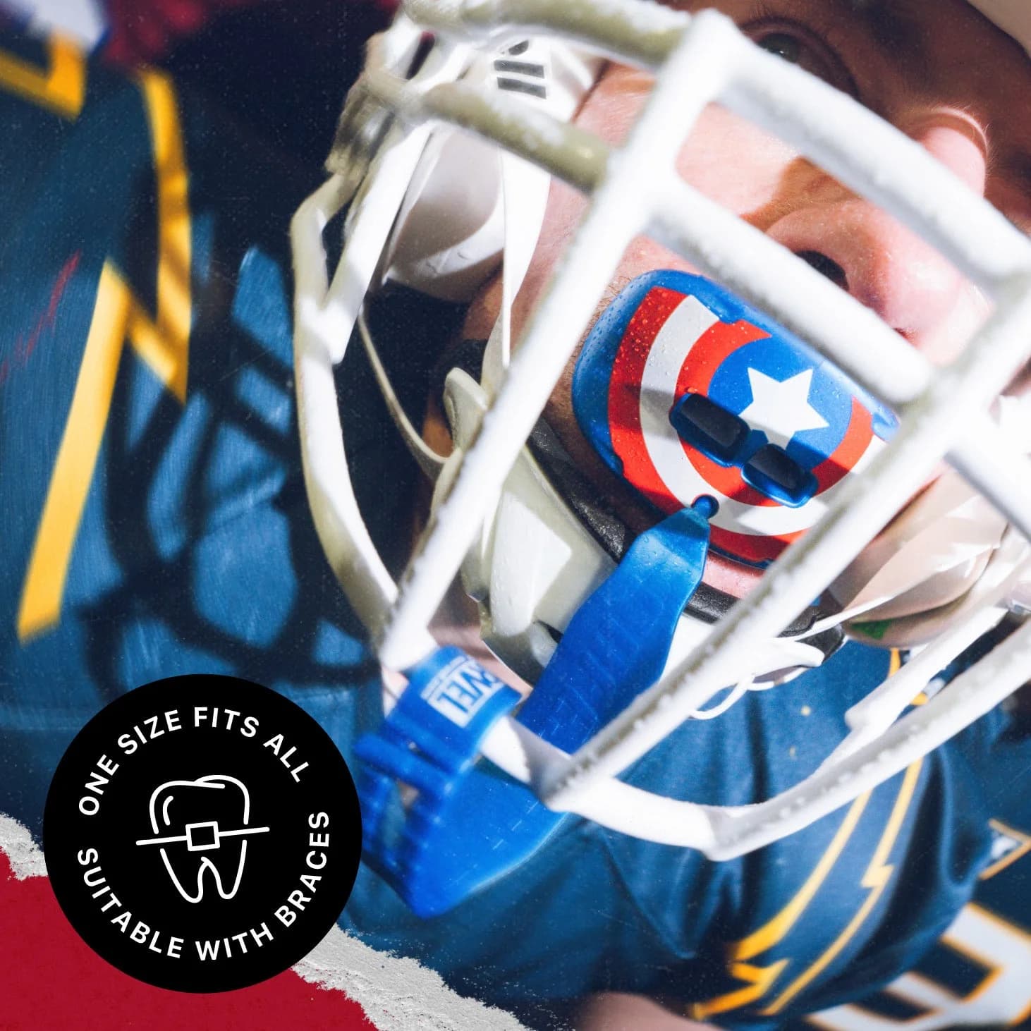 SafeJawz Marvel Lip Guard Captain America Mouth guard – additional SafeJawz photograph