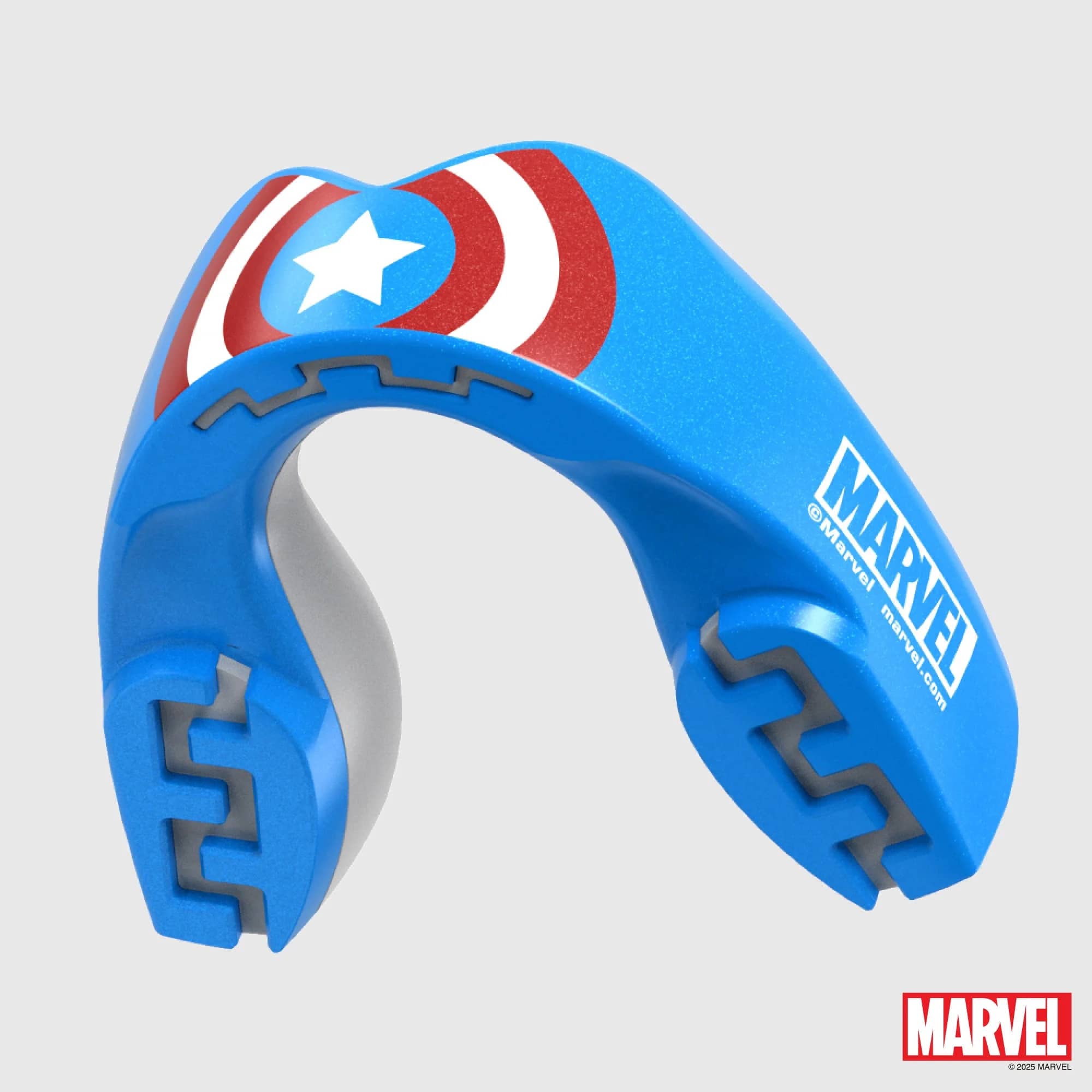 SafeJawz Marvel Captain America Mouth guard - Blue – original SafeJawz product photograph